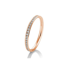 Breuning 18 Karat Gold Memoire Ring mit 26 Diamanten 0.26 ct. - 41/05644