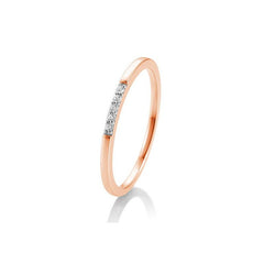 Breuning 18 Karat Gold Memoire Ring mit 5 Diamanten 0.038 ct. - 41/88018