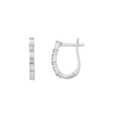 18 Karat Gold-Ohrringe mit Zirkonia