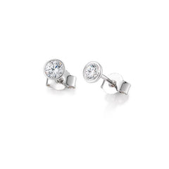 Breuning 18 Karat Gold Ohrstecker Zarge mit 2 Diamanten - 01/83702