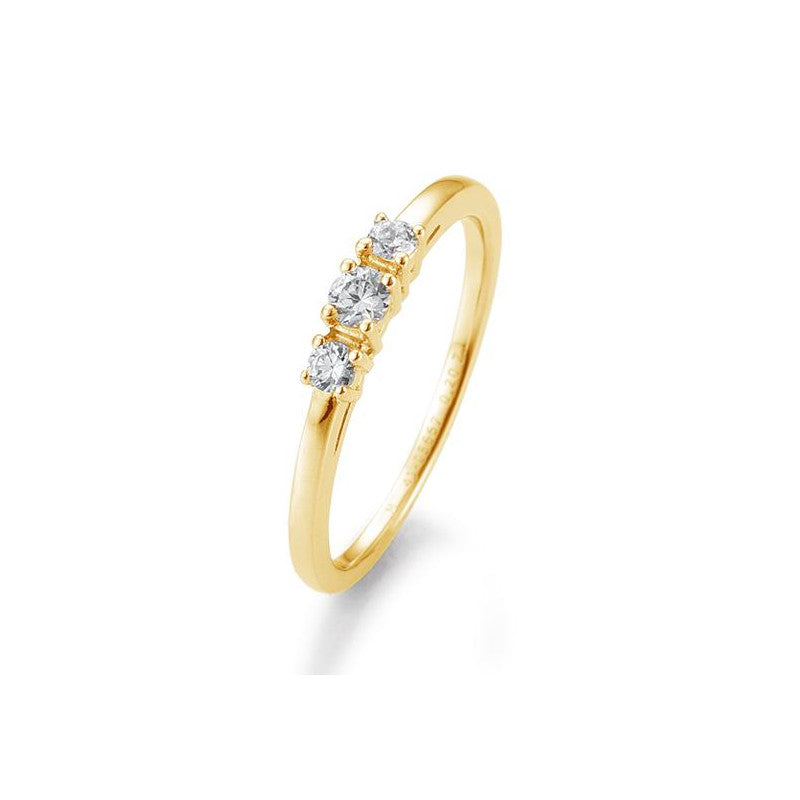 18 Karat Gold Verlobungsring 3 Brillanten mit Diamanten - 41/05667