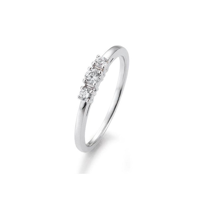 18 Karat Gold Verlobungsring 3 Brillanten mit Diamanten - 41/05667