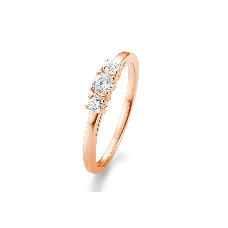 18 Karat Gold Verlobungsring 3 Brillanten mit Diamanten - 41/05667