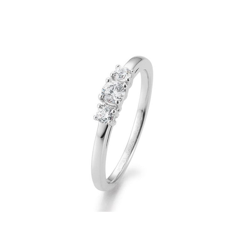 18 Karat Gold Verlobungsring 3 Brillanten mit Diamanten - 41/05667