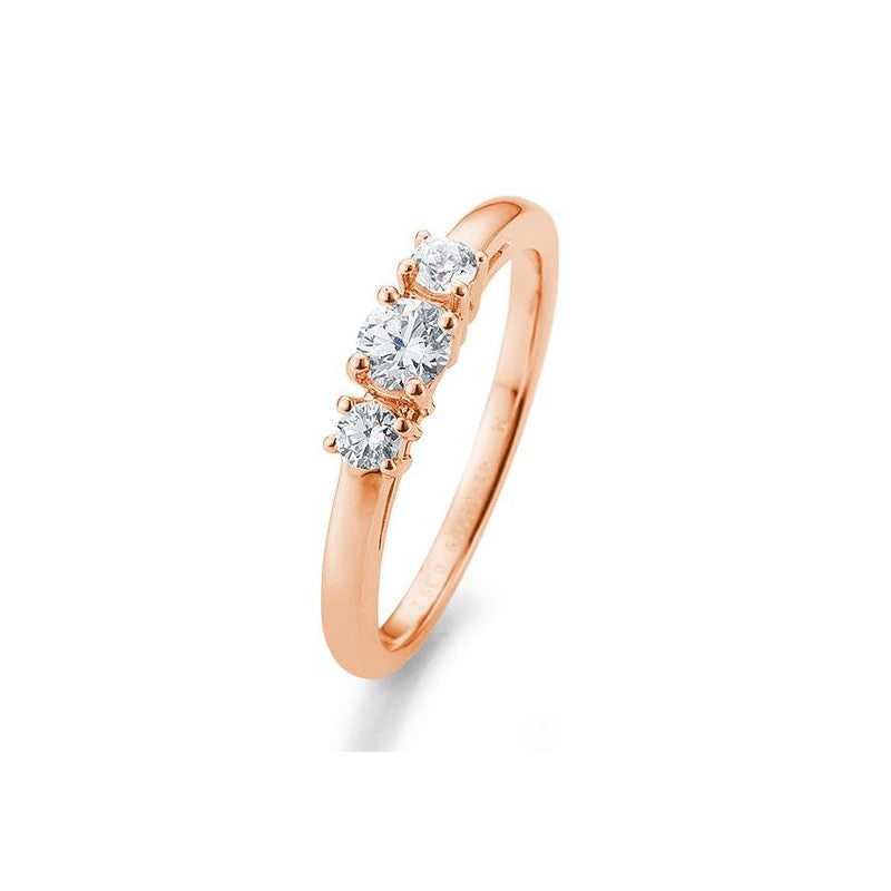 18 Karat Gold Verlobungsring 3 Brillanten mit Diamanten - 41/05667
