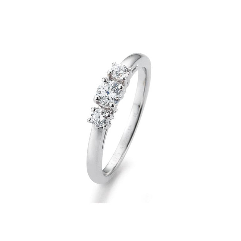 18 Karat Gold Verlobungsring 3 Brillanten mit Diamanten - 41/05667