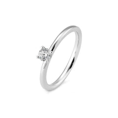 Bague de fiançailles Breuning en or 18 carats, 4 griffes, sertie de diamants - 41/06258