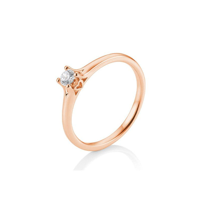 18 Karat Gold Verlobungsring 4er Krappe mit Diamanten - 41/05883