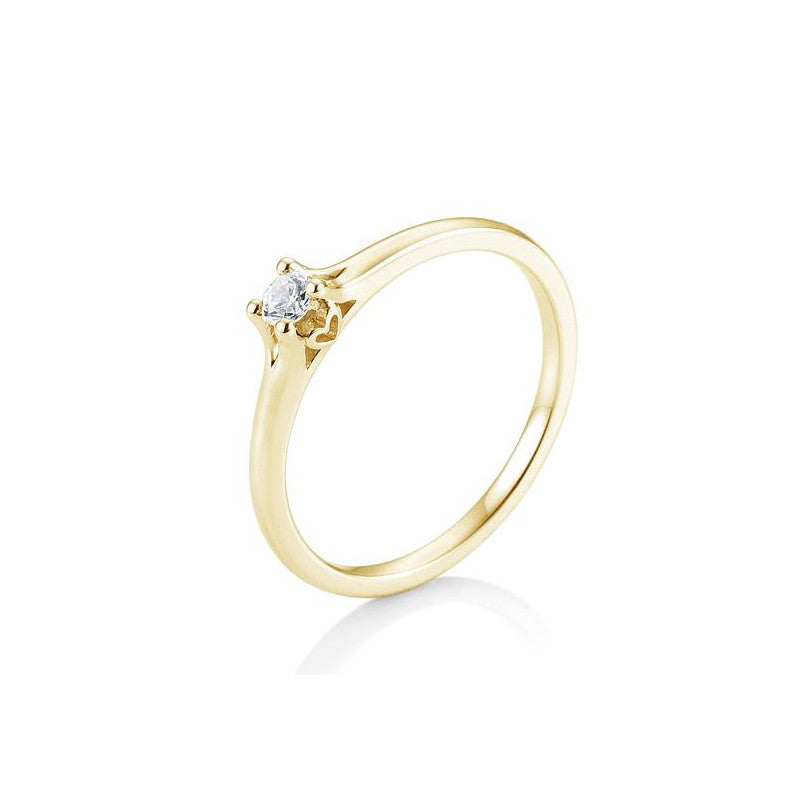18 Karat Gold Verlobungsring 4er Krappe mit Diamanten - 41/05883
