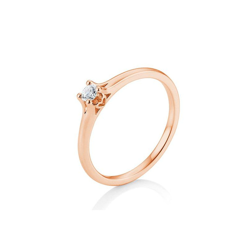 18 Karat Gold Verlobungsring 4er Krappe mit Diamanten - 41/05883