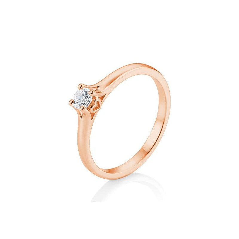 18 Karat Gold Verlobungsring 4er Krappe mit Diamanten - 41/05883