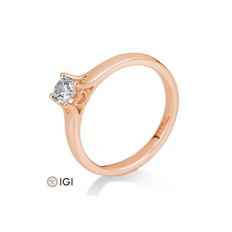 18 Karat Gold Verlobungsring 4er Krappe mit Diamanten - 41/05883