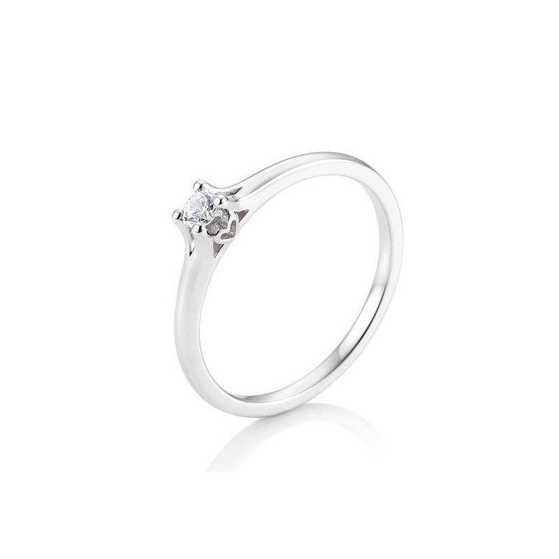 18 Karat Gold Verlobungsring 4er Krappe mit Diamanten - 41/05883