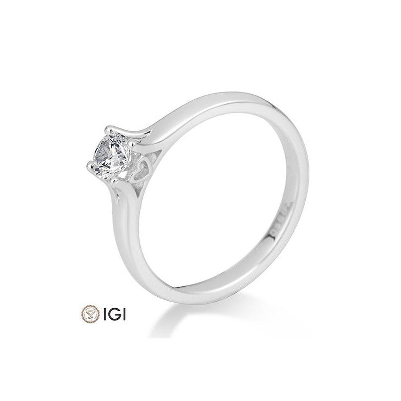 18 Karat Gold Verlobungsring 4er Krappe mit Diamanten - 41/05883