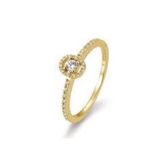 Breuning 18 Karat Gold Verlobungsring Fantasy Pavé mit Diamanten - 41/05801