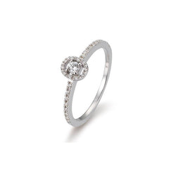 Breuning 18 Karat Gold Verlobungsring Fantasy Pavé mit Diamanten - 41/05801