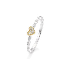 Breuning 18 Karat Gold Verlobungsring Herz mit Diamanten - 41/05710