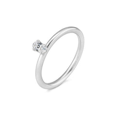 Breuning 18 Karat Gold Verlobungsring Oval mit Diamant - 41/06270