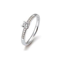 Breuning 18 Karat Gold Verlobungsring Pavé mit Diamanten - 41/85947