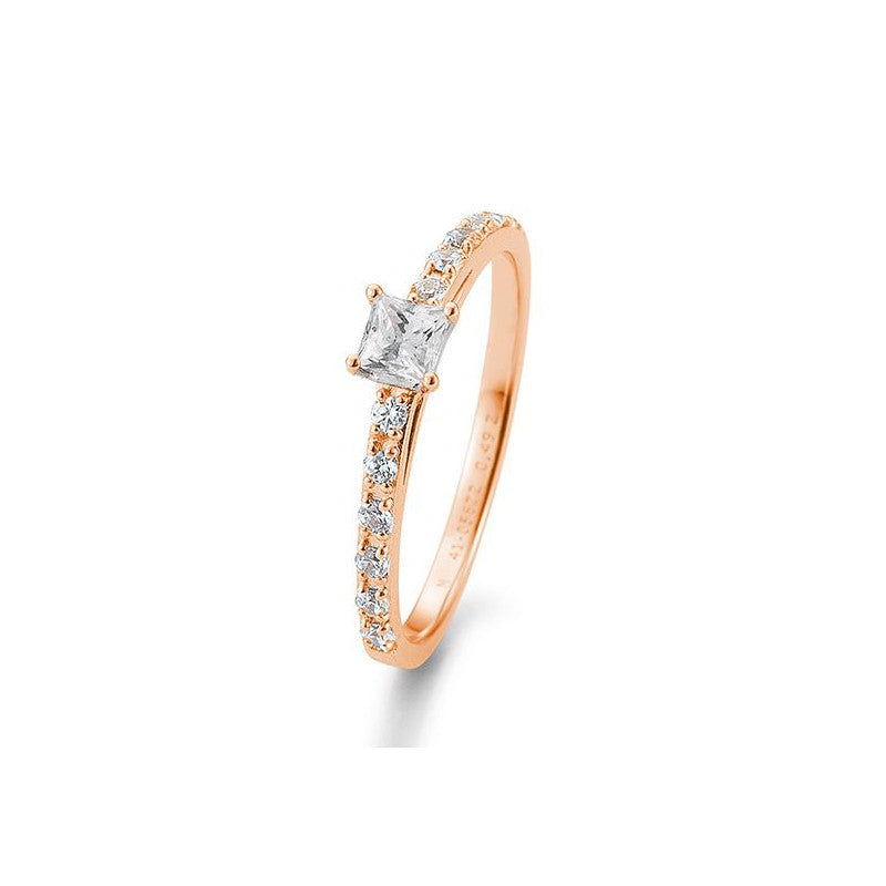 18 Karat Gold Verlobungsring Princess Cut mit Diamanten - 41/05670