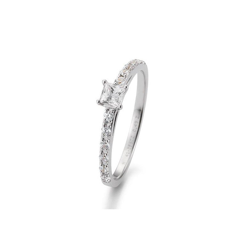 18 Karat Gold Verlobungsring Princess Cut mit Diamanten - 41/05670