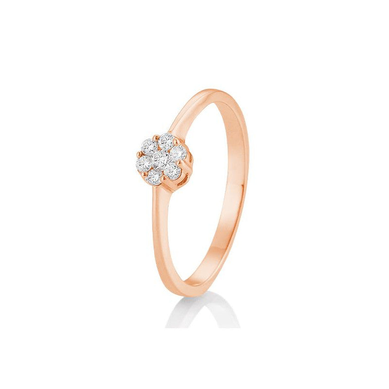 18 Karat Gold Verlobungsring Verlobungsring Flower mit Diamanten - 41/88019