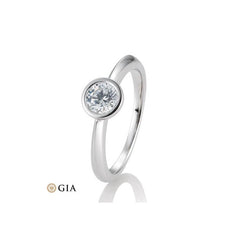 Breuning 18 Karat Gold Verlobungsring Zarge mit Diamanten - 41/85132-6