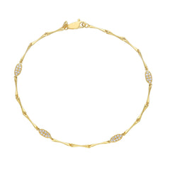Bracelet en or 18 carats avec zircone