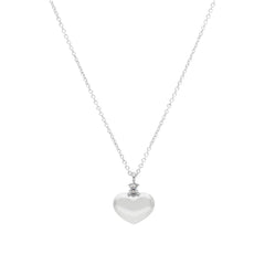 Collier coeur en or blanc 18 carats