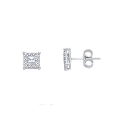 Boucle d'oreille en or blanc 18 carats