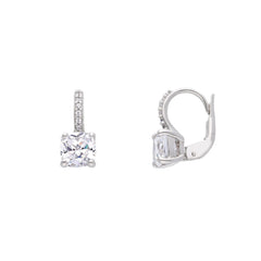 18 Karat Weissgold Ohrringe mit Zirkonia