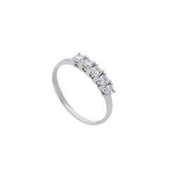 18 Karat Weissgold Ring