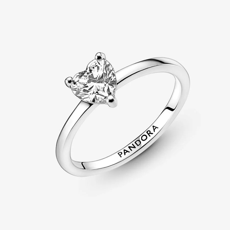 Pandora Damenring - Funkelndes Herz Solitär Ring - 191165C01