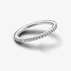 Pandora Band-Ring: Funkelnder, Cubic Zirkonia, Sterling-Silber