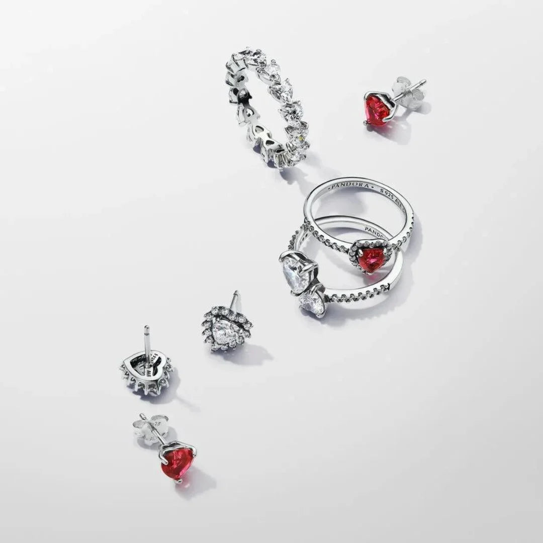 Pandora Herzreihe Ewigkeits-Ring - Sterling-Silber, Cubic Zirkonia