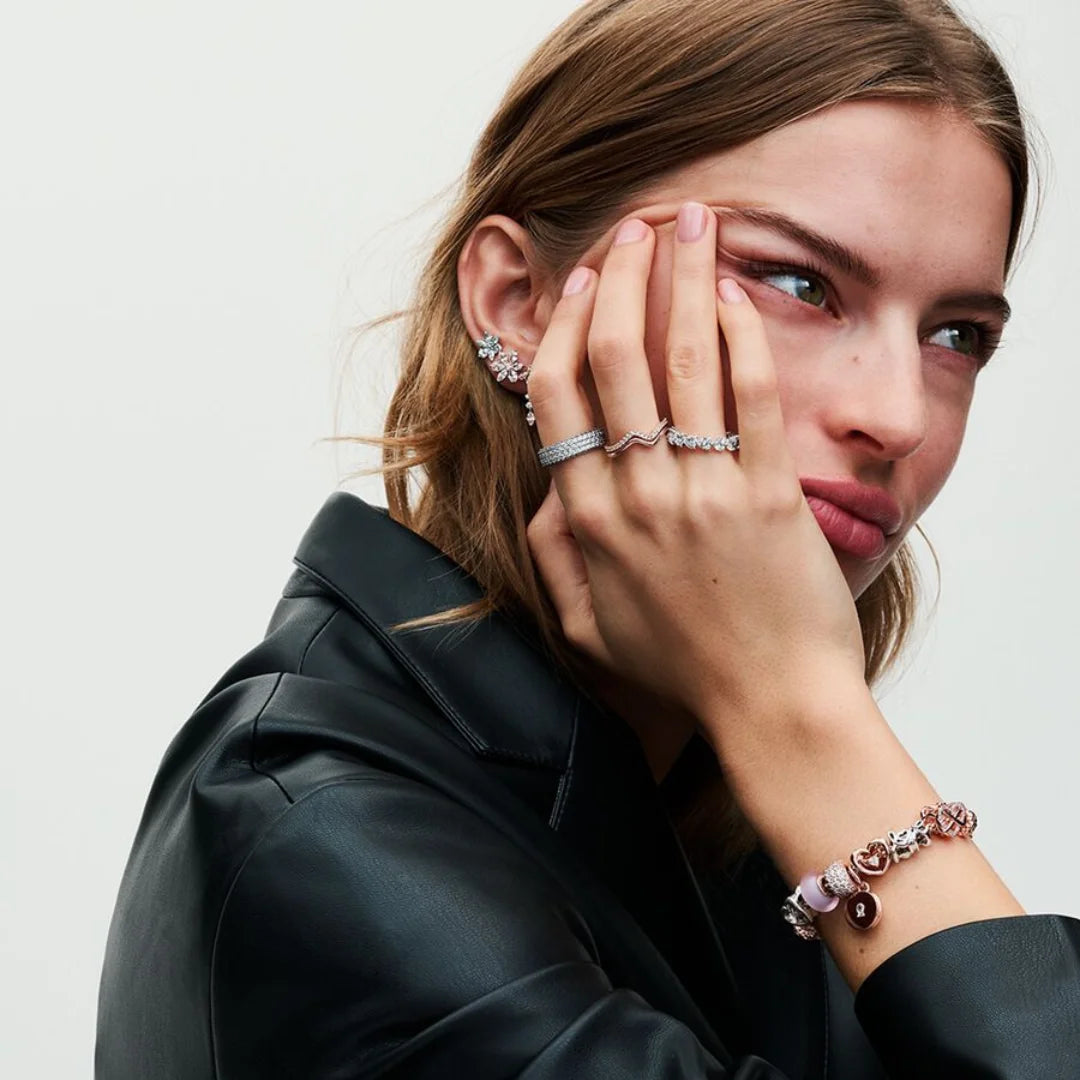 Pandora Herzreihe Ewigkeits-Ring - Sterling-Silber, Cubic Zirkonia
