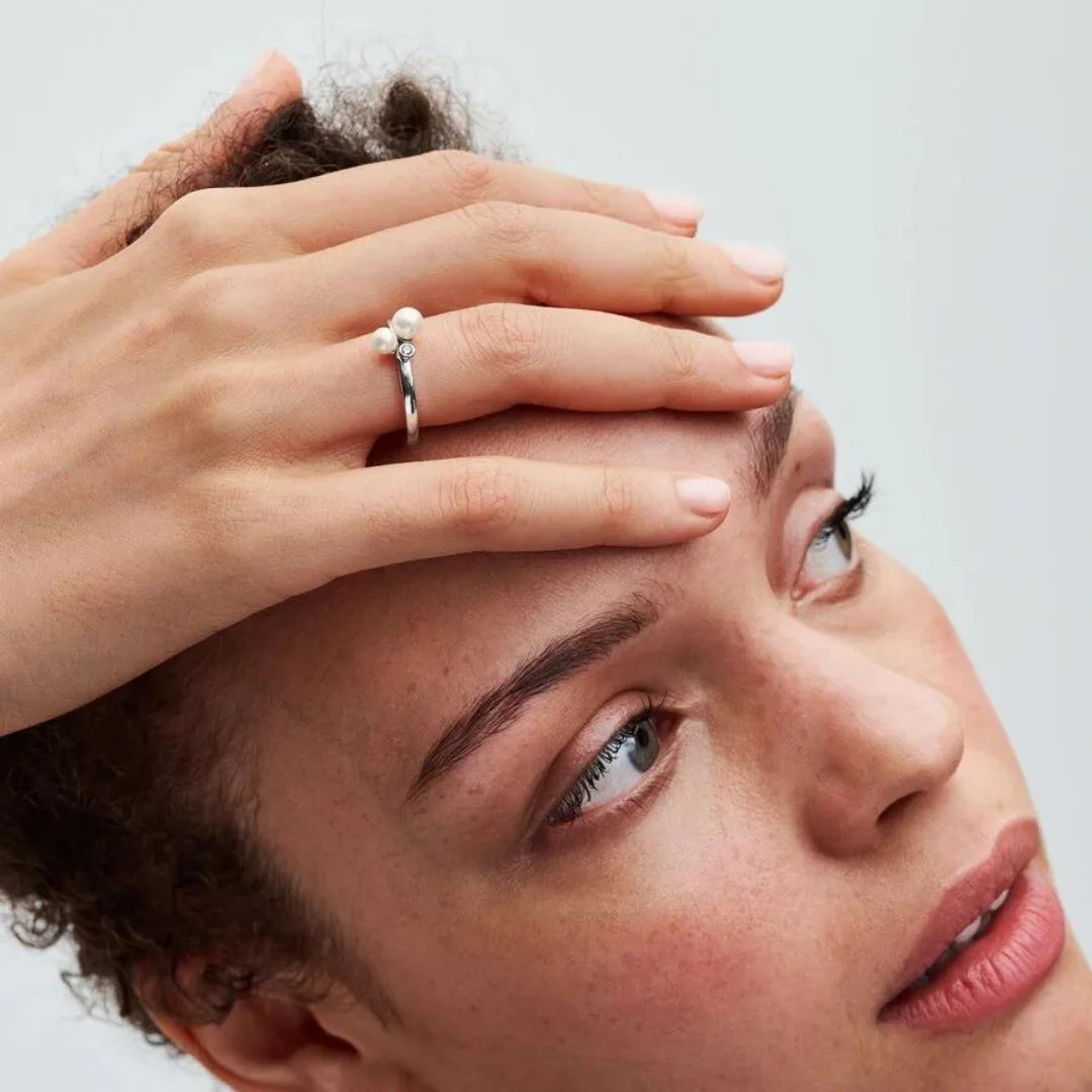 Pandora Ring für Damen - Süsswasserzuchtperlen, Sterling-Silber
