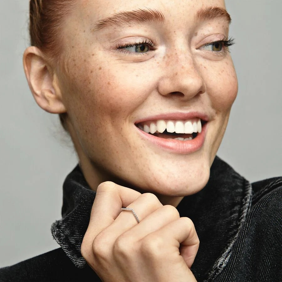 Pandora Damenring - Metallperlen Wishbone Ring - 196315