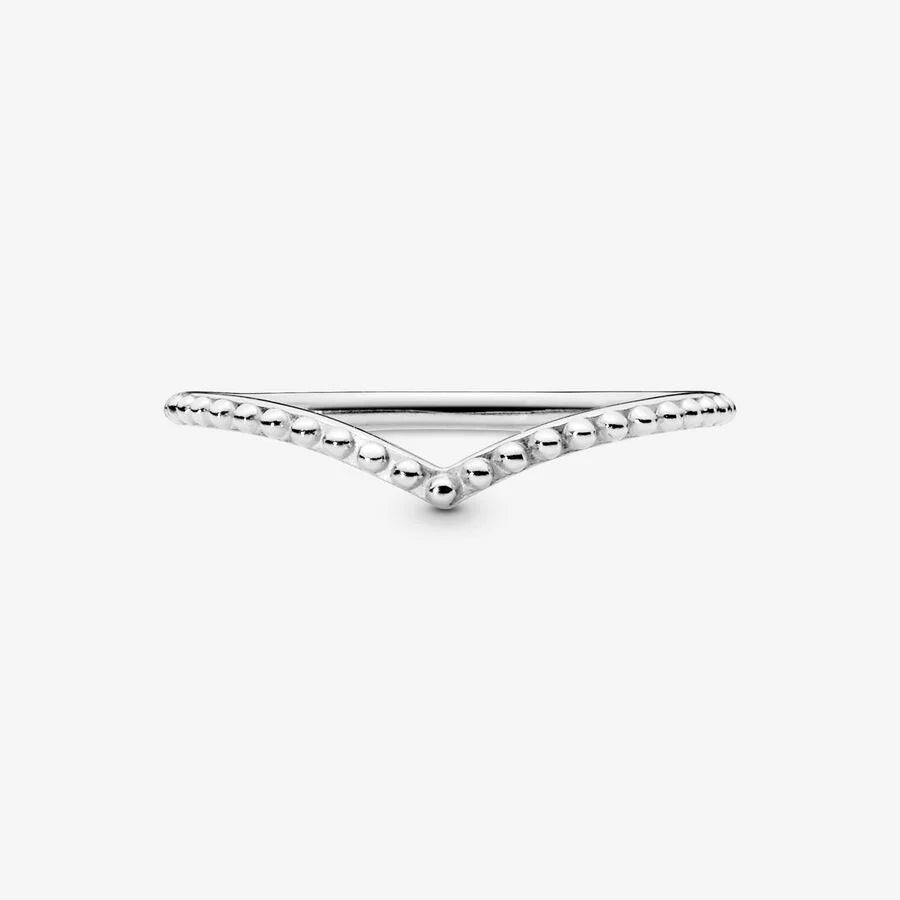 Pandora Damenring - Metallperlen Wishbone Ring - 196315