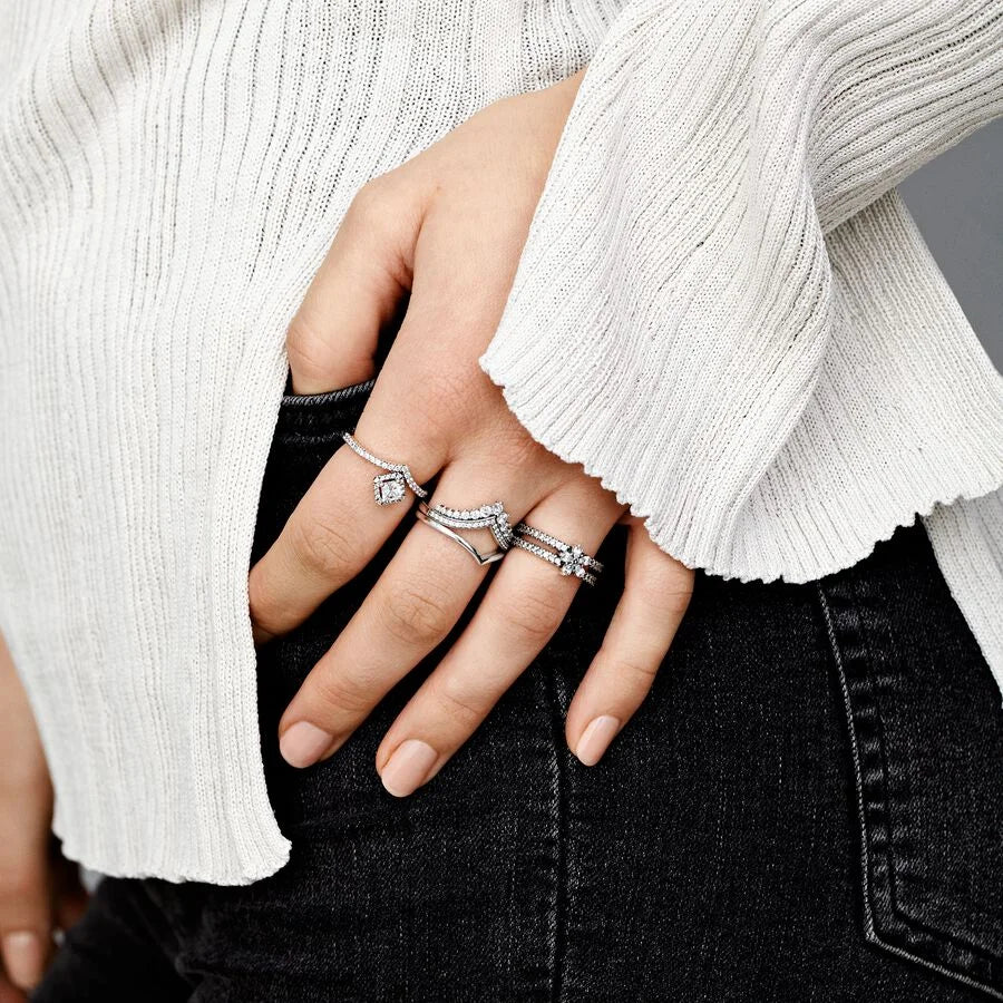 Pandora Damenring - Prinzessin Wishbone Ring - 197736CZ