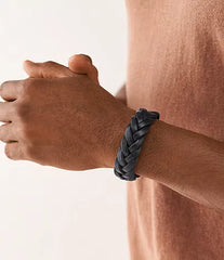 Bracelet homme Fossil en cuir tressé - JF04406040