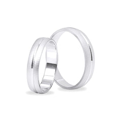 Bagues partenaires en argent 925 rhodié - paire de bagues - LS-401/4