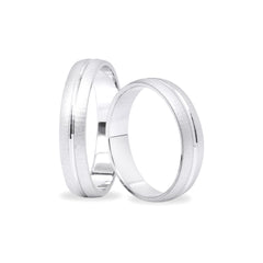 Bagues partenaires en argent 925 rhodié - paire de bagues - LS-401/4