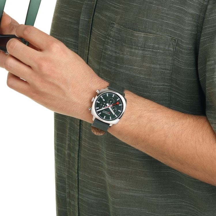 Mondaine Cushion Chrono Herrenuhr - MSL.41460.LF.SET