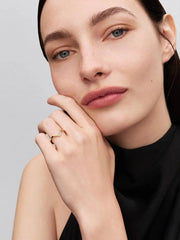 Pandora Timeless Tiara Baguette-Ring 14K Vergoldet mit weissem Zirkonia – 165084C01