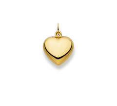 Pendentif coeur en or 18 carats 750 - 13 x 13 mm