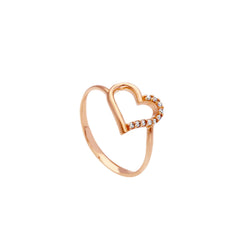 18 Karat Gold - 750 Herz Ring