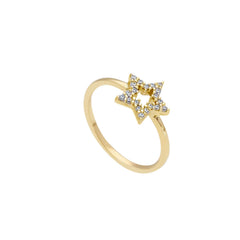 18 Karat Gold - 750 Stern Ring