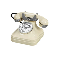 Miniaturuhr Telefon aus Metall: Analog, Quarz, 5x7 cm