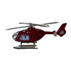 Miniaturuhr Helikopter in Rot: Quarz, 9×4 cm